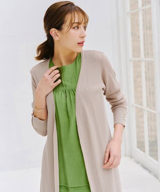 Tiaclasse 【洗える】ピンタックロングワンピース グリーン