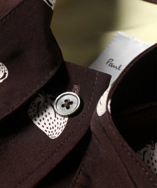 Paul Smith Graphic Strawberry ボウタイ ブラウス ブラウン