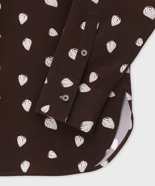 Paul Smith Graphic Strawberry ボウタイ ブラウス ブラウン