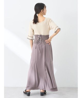 earth music&ecology ポイントシアーフリルニットプルオーバー Ivory