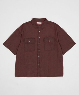WEGO 【ユニセックス着用ITEM/MLサイズ展開】カラーデニムシャツ（SS） レッドその他
