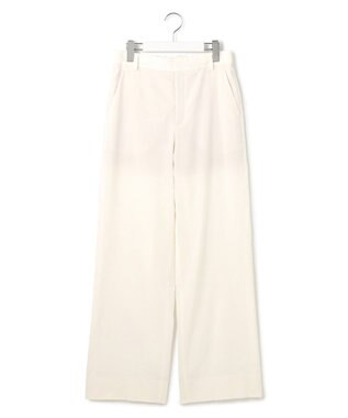23区 L 【Oggi5月号掲載/洗える】リネンレーヨンストレッチ ワイド パンツ ホワイト系