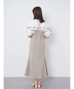 earth music&ecology パイピング衿付きドッキングワンピース Black