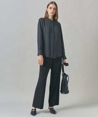 ICB L 【新色追加・防シワ・速乾・洗える】Fied ワイドパンツ ブラック系