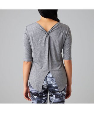 Chacott Chacott BALANCE ドライストレッチデザインTシャツ グレー杢