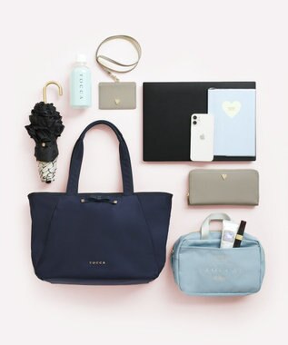 TOCCA 【A4サイズ対応・撥水】JOLIE KNOT NYLONTOTE トートバッグ ネイビー系