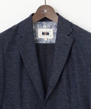 JOSEPH ABBOUD 【清涼感/軽量】リネンTOPピケ ジャケット ネイビー系