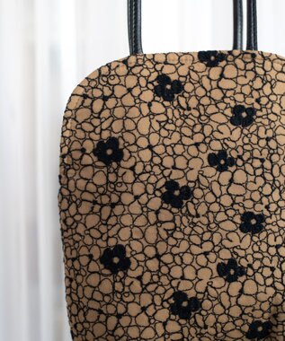 AND WOOL 【手刺繍のような刺繍が美しい】ハイドランジア刺繍 miniバッグ ベージュ