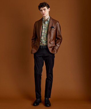 JOSEPH ABBOUD 【人気】ウエストも伸びる！ 定番 オーガニックストレッチパンツ ブラック系