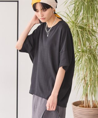 AMERICAN HOLIC 【新色追加】【接触冷感】コクーンシルエットカットソー Black