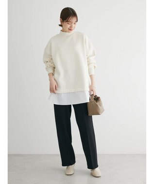 Green Parks 裏起毛ドッキングチュニック Off White