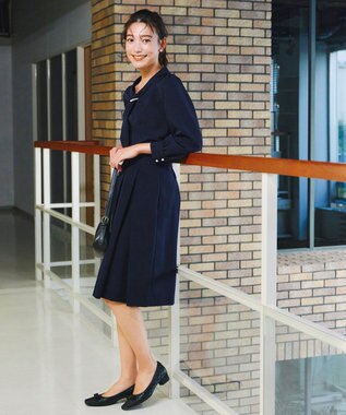 Tiaclasse 【ダブルクロス・洗える】アシメタックスカート ネイビー