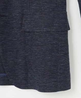 JOSEPH ABBOUD 【清涼感/軽量】リネンTOPピケ ジャケット ネイビー系