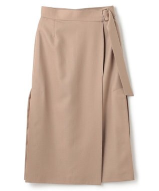 BEIGE， TERNES / ウールナローラップスカート Milk tea