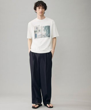 UNFILO MENS ウーリーノ 2タックスラックス ネイビー