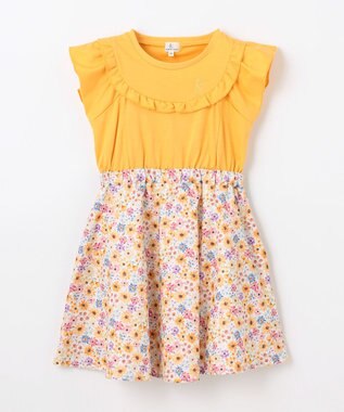 組曲 KIDS 【110-140㎝】サマーフラワー ワンピース ヒマワリ