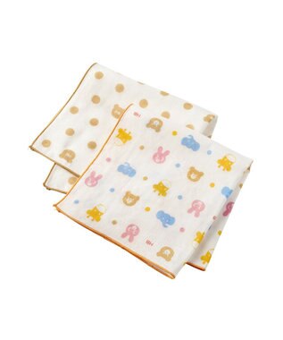 MIKI HOUSE HOT BISCUITS ガーゼハンカチ2枚組セット