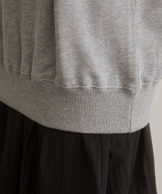 WEGO 【ANGIE VINTAGE】ワンポイント刺繍ハーフZIPスウェットプルオーバー 杢グレー