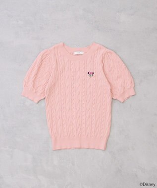 earth music&ecology Ｄｉｓｎｅｙ×Ｓｅｉｊｉ　Ｍａｔｓｕｍｏｔｏ刺繍ニット Pink