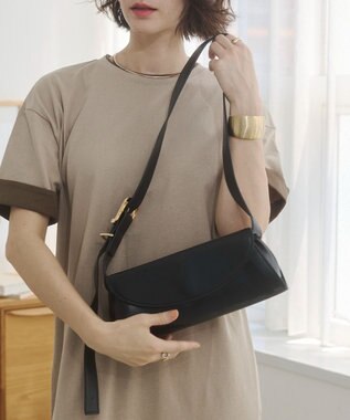 WEGO 【ANGIE VINTAGE】ロールショルダーBAG ブラック