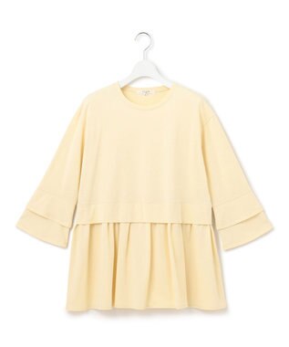 23区 【SLOW/好評につき新色追加】エフォートレス デザインTシャツ ペールイエロー系