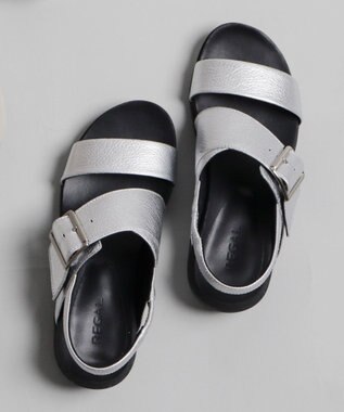 REGAL FOOT COMMUNITY 【リーガルレディース】F04S ベルトサンダル シルバー