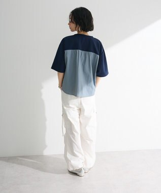 Green Parks ナイロンドッキングポンチラインプルオーバー Navy