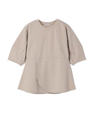 Green Parks armonia. ペプラム切替トップス Gray Beige