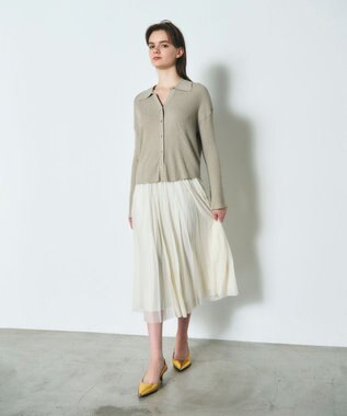 GRACE CONTINENTAL トリコットプリーツスカート キナリ