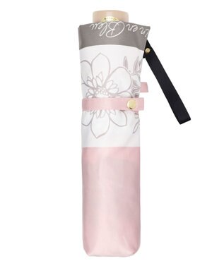 MOONBAT LANVIN en Bleu 折りたたみ傘 サテンプリントフラワー ピンク