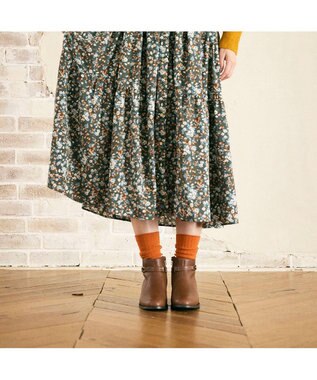 ing <ing>デザインショートブーツ ブラウン