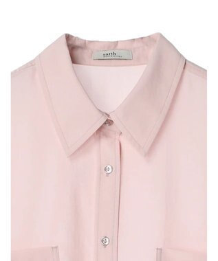 earth music&ecology ウ゛ィンテージボタンフロントポケットシャツ Light Pink