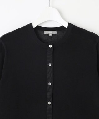 23区 【Indian Factory】ドライシアー ニットカーディガン ブラック系