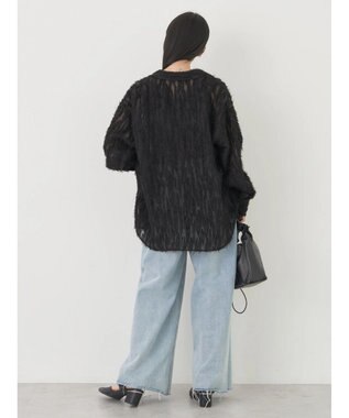 earth music&ecology ジャガードシャツ Black