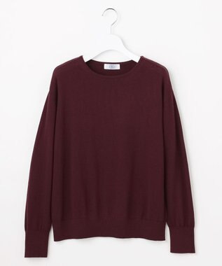 J.PRESS LADIES Cotton Wool ボートネック ニット バーガンディ系