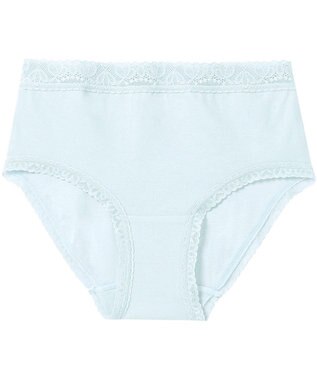 Wing ショーツ 綿混(身生地部) やさしい肌あたり 【デイリーフィット やわらかコットン】 はきこみ丈あさめ EC2230 ウイング／ワコール サックス