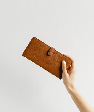 Atelier nuu 日本製 薄マチ本革 lim スマートロングウォレット  キャメル