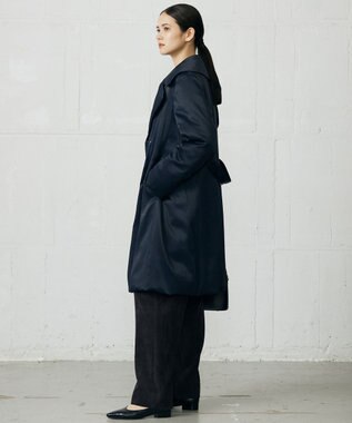 自由区 L 【17号サイズまで展開】ブライトダウン コート ネイビー