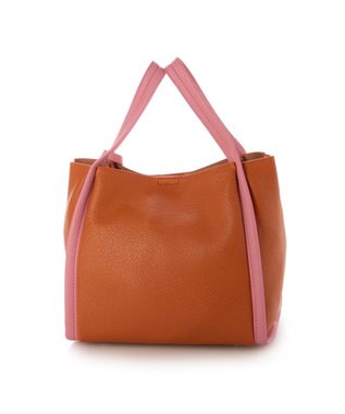 UNBILLION カシュカシュ cachecache / ミニショルダー付きソフトレザー調ミニトートバッグ オレンジミックス