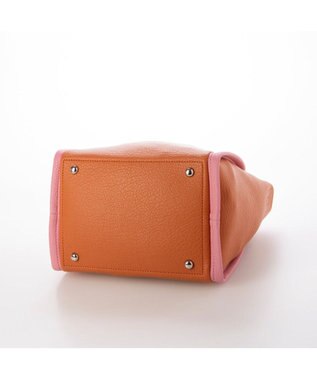 UNBILLION カシュカシュ cachecache / ミニショルダー付きソフトレザー調ミニトートバッグ オレンジミックス