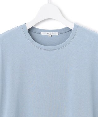 23区 L 【SLOW/好評につき新色追加】エフォートレス デザインTシャツ ダルブルー系