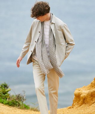 JOSEPH ABBOUD 【清涼/ドライタッチ/ストレッチ】スラブストレッチ ブルゾン ベージュ系