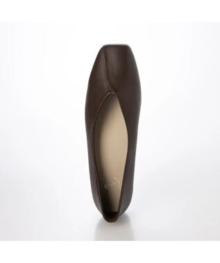 ing <ing>【WEB限定】スクエアトゥフラットシューズ ダークブラウン