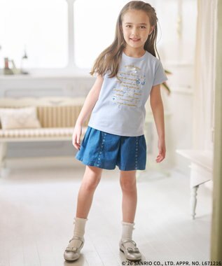 組曲 KIDS 【マロンクリーム×組曲 KIDS】メッセージTシャツ サックスブルー