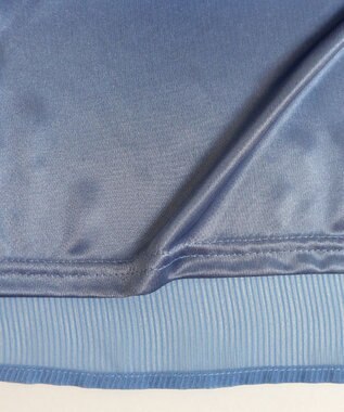 Tiaclasse 【洗える】ドビーシフォンパフスリーブブラウス ブルー