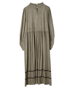 Green Parks ■ＥＳＣＡＲ　スエード調ギャザーキリカエワンピース Mocha