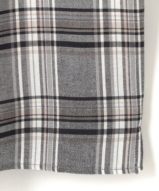 J.PRESS LADIES L シアーストライプ&チェック カットソー ライトグレー系3