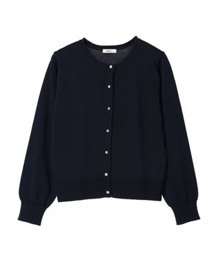 earth music&ecology いろいろ釦クルーネックカーディガン Navy