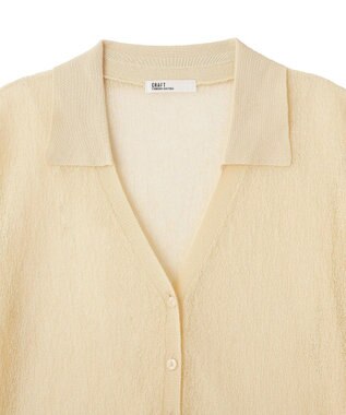 CRAFT STANDARD BOUTIQUE シアージョーゼットニットカーディガン Light Beige