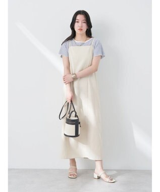 earth music&ecology リサイクルポリエステルブレンドキャミワンピース Light Beige